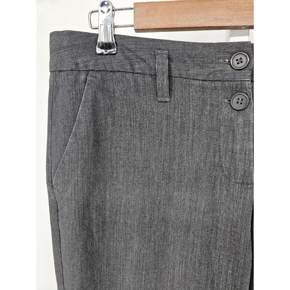 Daisy Fuentes Womens Sz 4P Petite Bootcut Dress Pants Solid Gray - Picture 2 of 4
